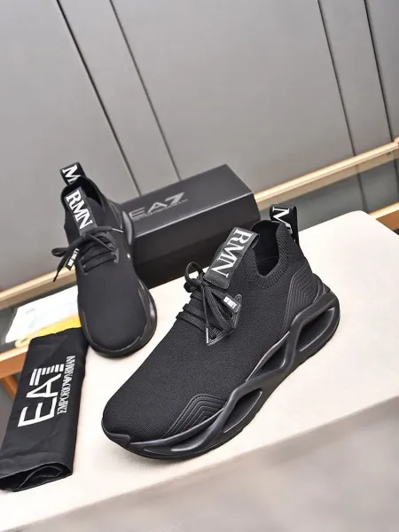 Emporio Armani Infinity Knit Sneakers Gray - 27