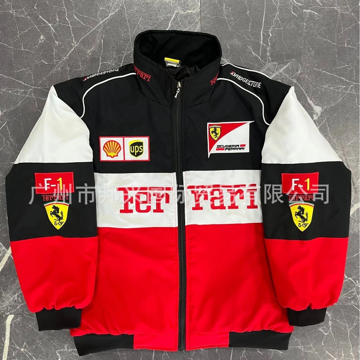 Scuderia Ferrari F1 Racing Jacket Red Black White Outerwear.jacket