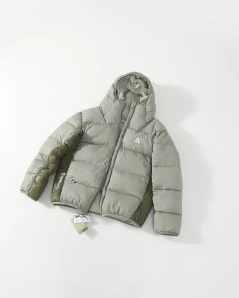 Nike ACG Down Jacket Black with Olive Green Pants - 11
