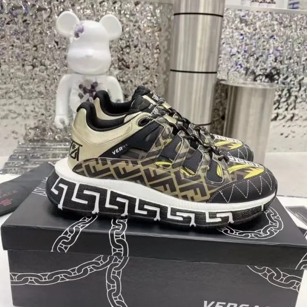 Versace Versus Chain Print Chunky Sneakers Multicolor - 1