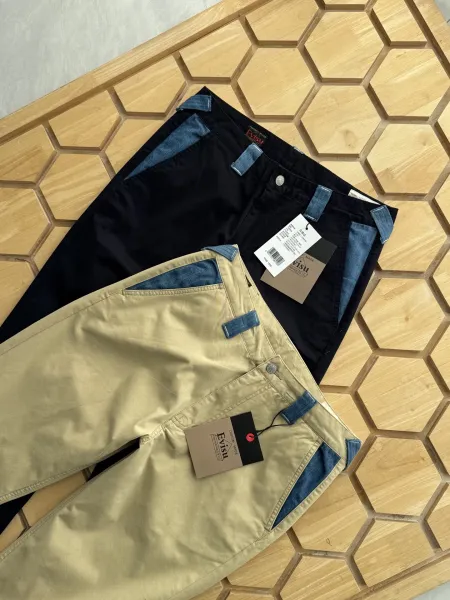 Evisu Patchwork Chino Pants Navy Blue - 10