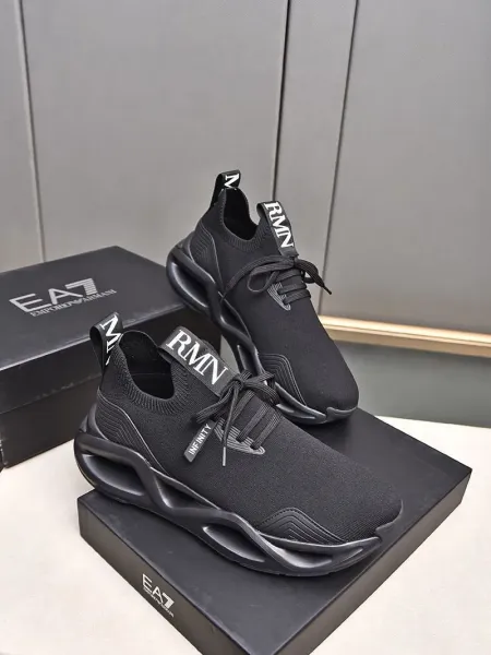 Emporio Armani Infinity Knit Sneakers Gray - 25
