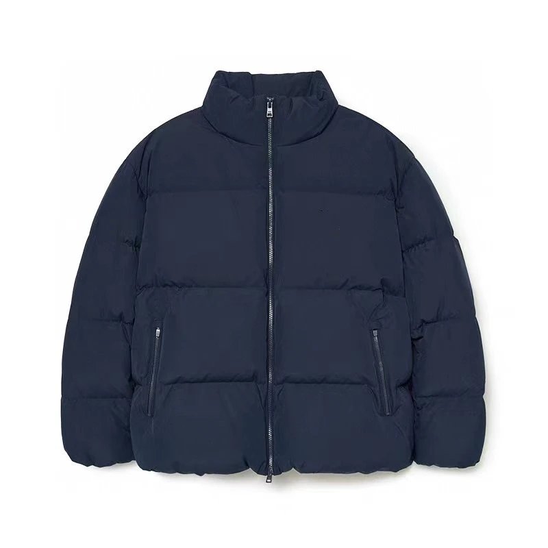 Design Short Puffer Jacket Light Blue Outerwear - 4
