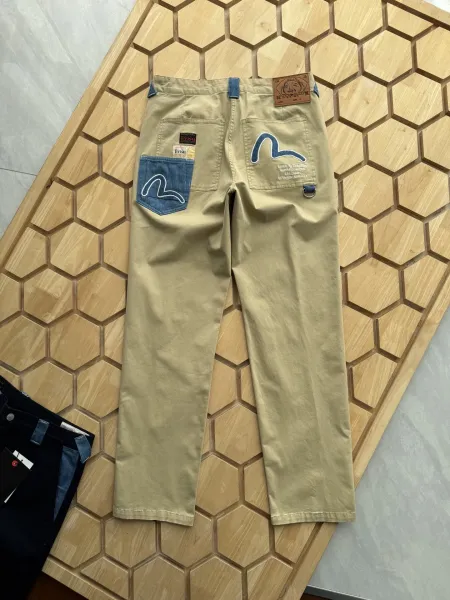Evisu Patchwork Chino Pants Navy Blue - 7