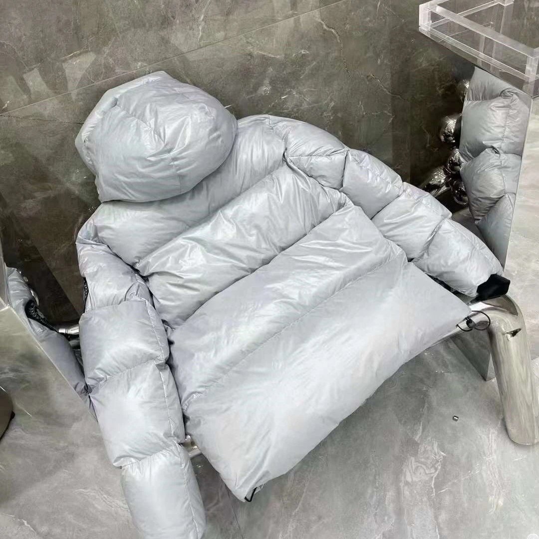 Moncler Genius Down Jacket Silver Metallic - 6