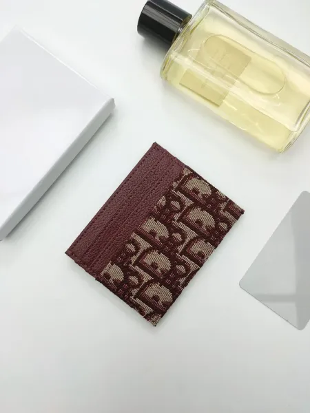 Dior Oblique Monogram Black Leather Card Holder - 3