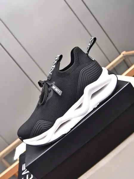 Emporio Armani Infinity Knit Sneakers Gray - 10