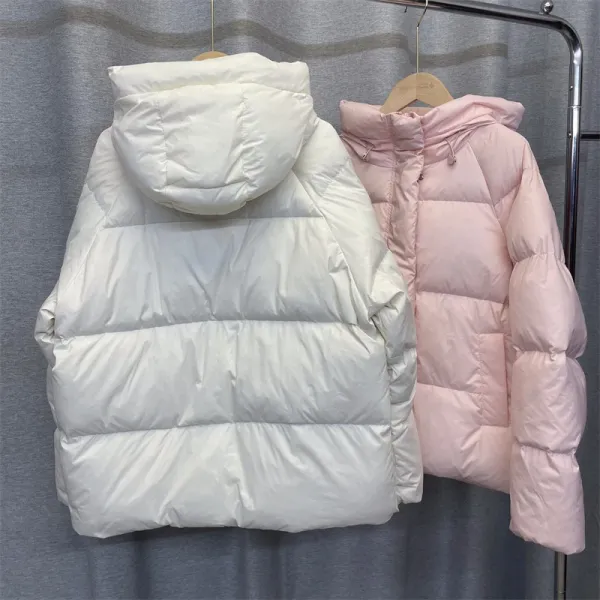 Design Puffer Hooded Down Jacket Black - 8