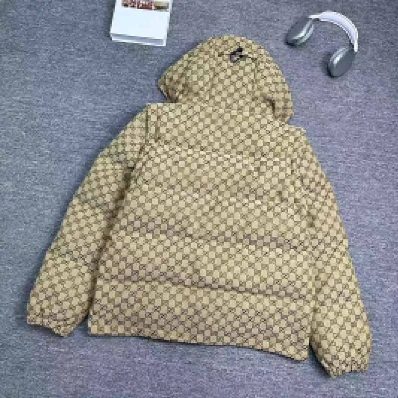 Gucci GG Supreme Hooded Down Jacket Beige - 5