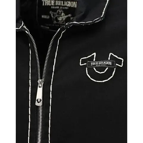 Design True Religion x Six PM Grid Logo Jacket Black Outerwear - 5