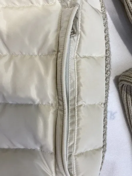 Moncler Grenoble Quilted Knit-Sleeve Jacket Navy Down Jacket - 14