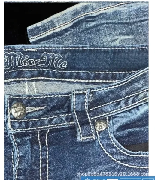 Design Mugler x True Religion Wing Embroidered Denim Jeans - 7