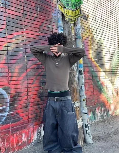 Carhartt Work In Progress x Project GR Dark Wash Baggy Jeans - 7