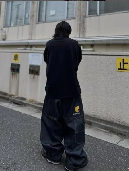 Carhartt Work In Progress x Project GR Dark Wash Baggy Jeans - 15