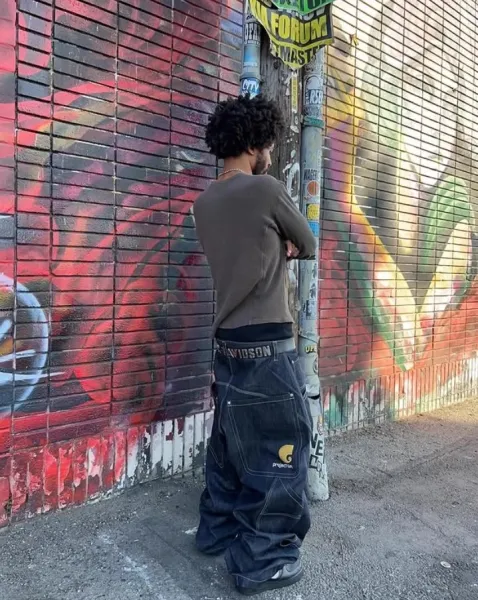 Carhartt Work In Progress x Project GR Dark Wash Baggy Jeans - 23