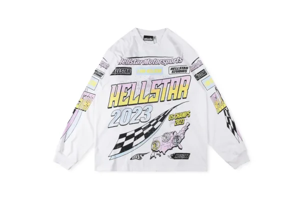 Hellstar Hellstar Motorsports 2023 US Champs Long Sleeve T-Shirt White - 1