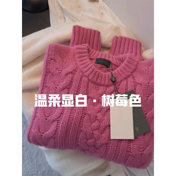 Design Cable Knit Sweater - 2