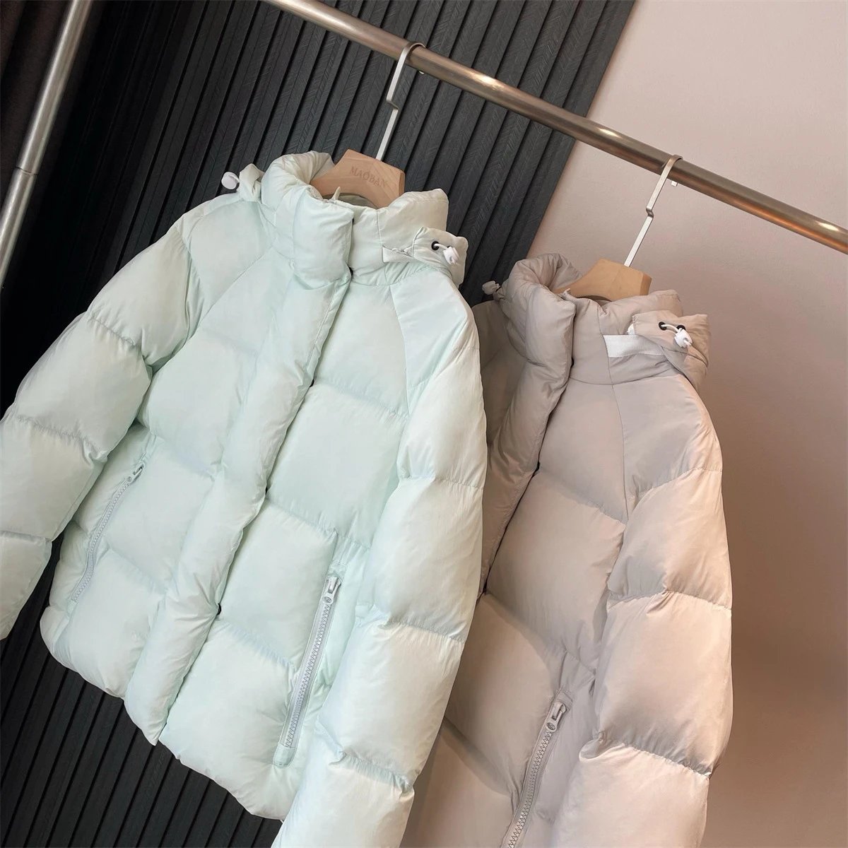 Design Puffer Hooded Jacket Beige Down-Jacket Outerwear.down Jacket - 19