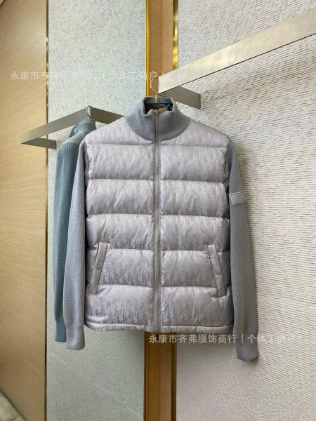 Dior Oblique Monogram Puffer Vest Gray - 1