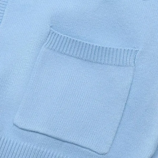 Acne Studios Bow Embroidery Cardigan Light Blue Outerwear.cardigan - 5