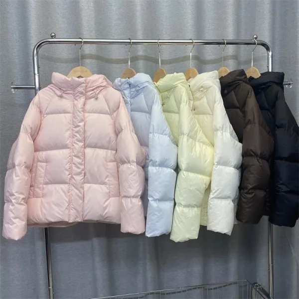 Design Puffer Hooded Down Jacket Black - 5