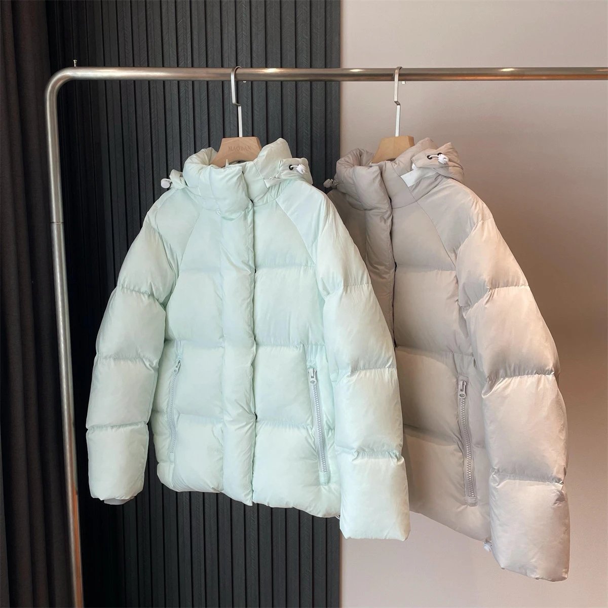 Design Puffer Hooded Jacket Beige Down-Jacket Outerwear.down Jacket - 18