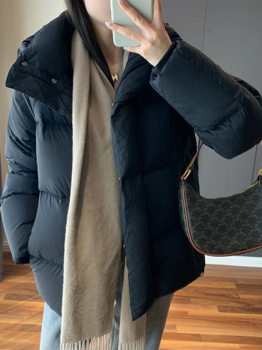 Design Puffer Hooded Jacket Beige Down-Jacket Outerwear.down Jacket - 5