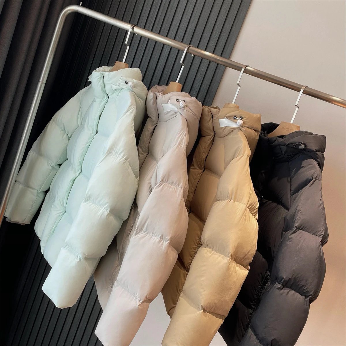 Design Puffer Hooded Jacket Beige Down-Jacket Outerwear.down Jacket - 17