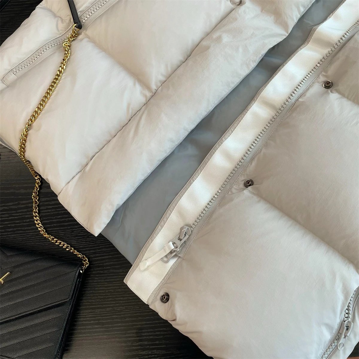 Design Puffer Hooded Jacket Beige Down-Jacket Outerwear.down Jacket - 30