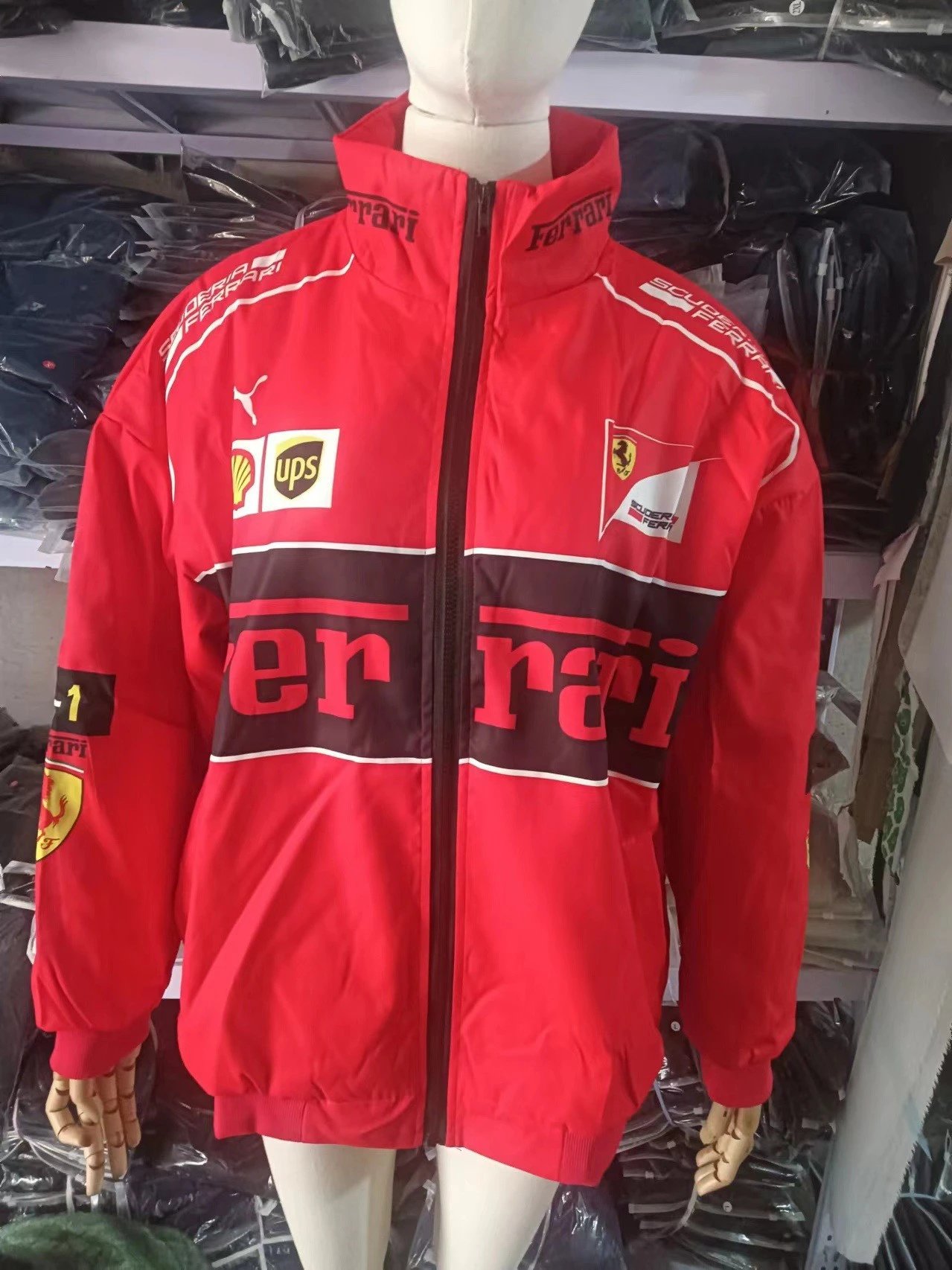 Scuderia Ferrari Team Windbreaker Jacket Red