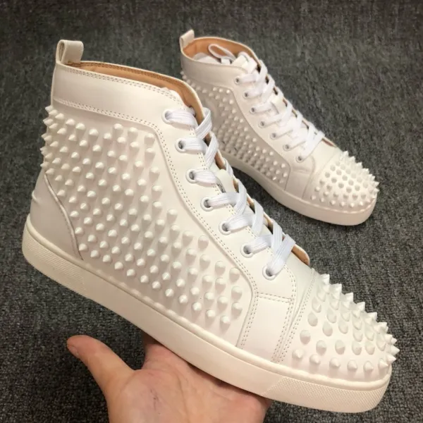 Christian Louboutin Louis Spiky Black Suede High-Top Sneakers - 14