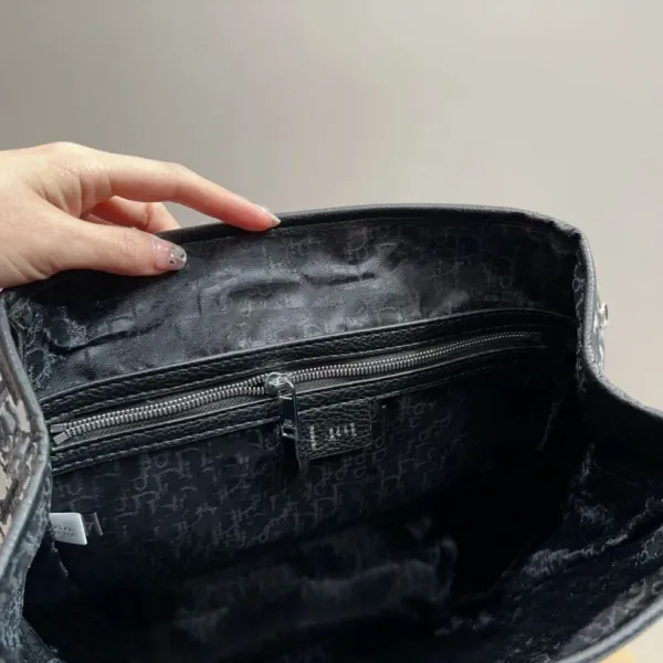 Dior Book Tote Backpack Black and Beige Oblique Print - 2