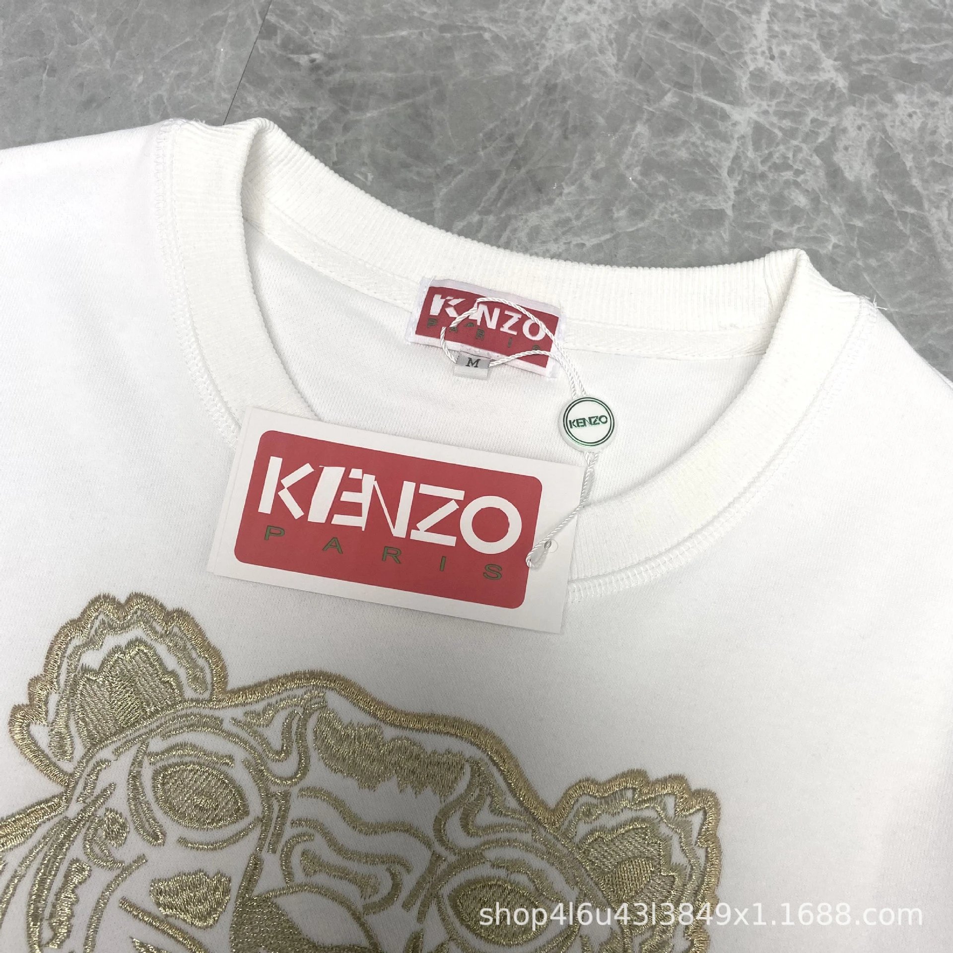 Kenzo Tiger Embroidered Pink Sweatshirt Hoodie - 5