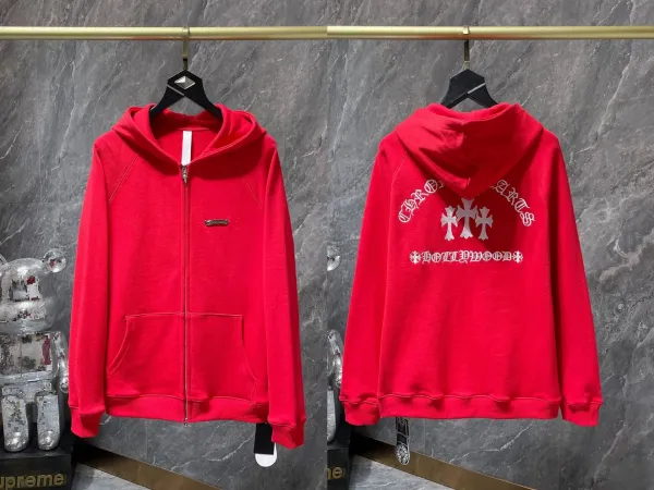 Chrome Hearts Triple Cross Zip-Up Hoodie Black - 22