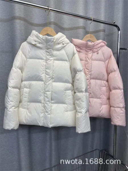 Design Puffer Hooded Down Jacket Black - 7