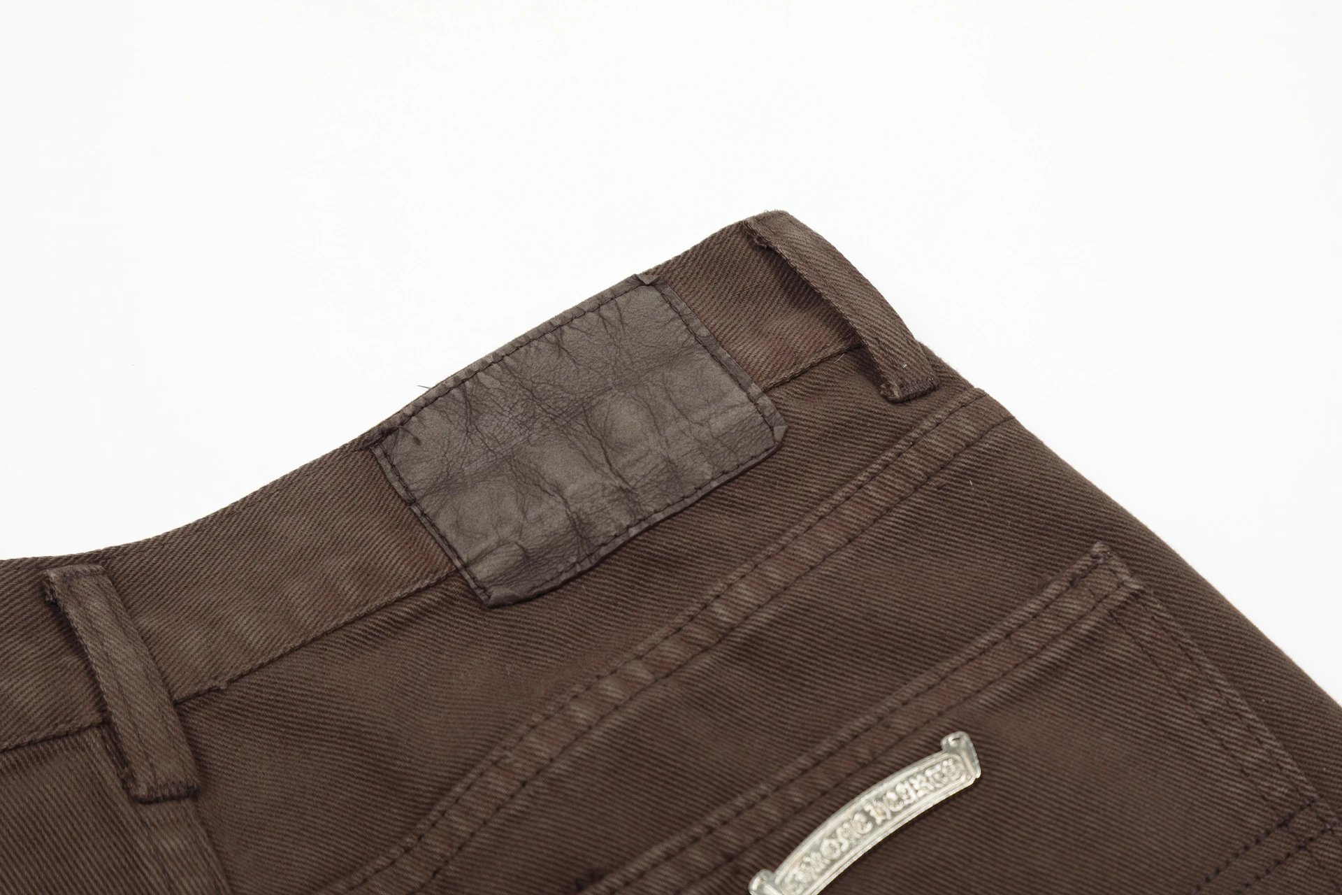 Chrome Hearts Cross Patch Brown Straight-Leg Jeans - 15