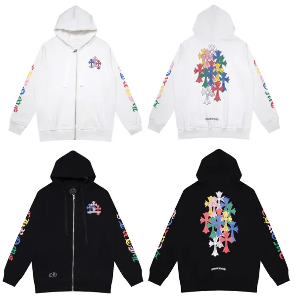 Chrome Hearts Triple Cross Zip-Up Hoodie Black - 14