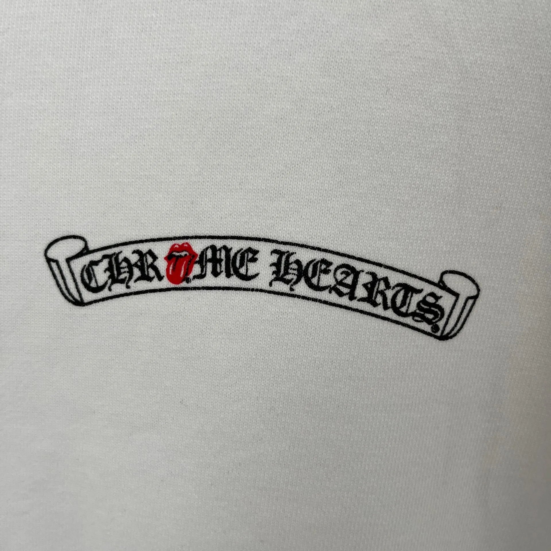 Chrome Hearts x The Rolling Stones Logo Hoodie White - 13