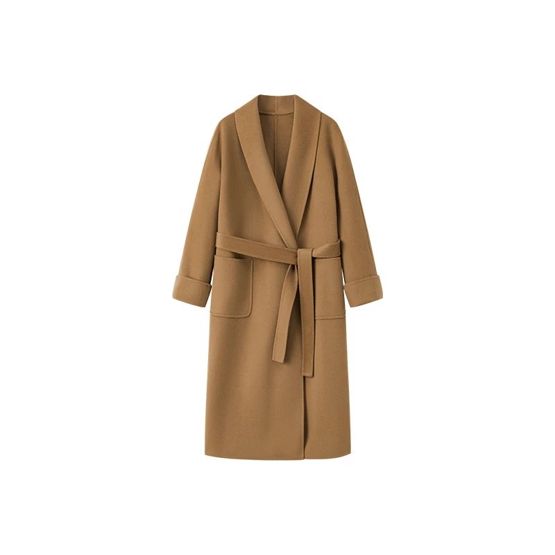 Design Wrap Coat Camel Outerwear