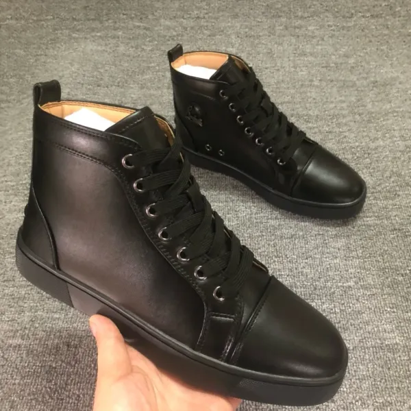 Christian Louboutin Louis Spiky Black Suede High-Top Sneakers - 5