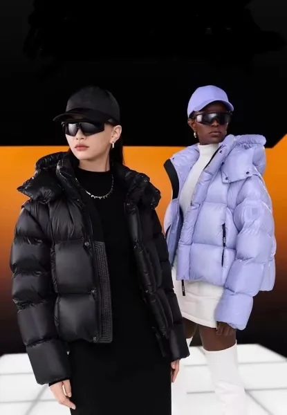 Moncler Genius Down Jacket in Periwinkle Blue with Puffer Design and Detachable Hood - 7