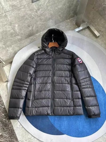 Canada Goose Down Jacket Black Hooded Puffer - 1