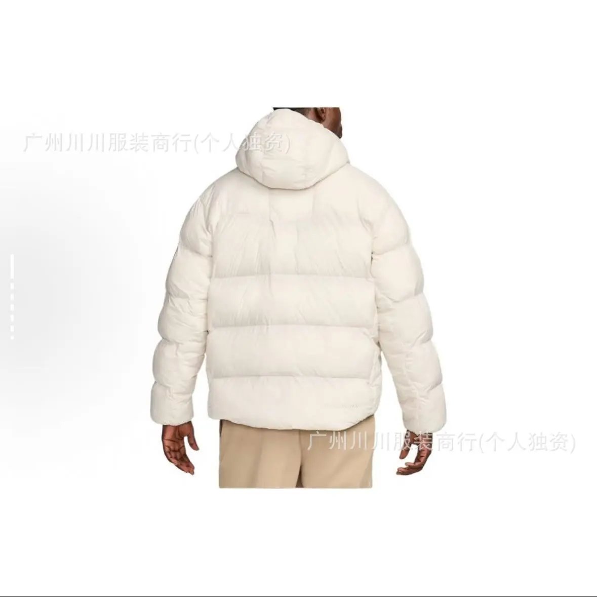 Design Puffer Hooded Jacket Beige Down-Jacket - 12