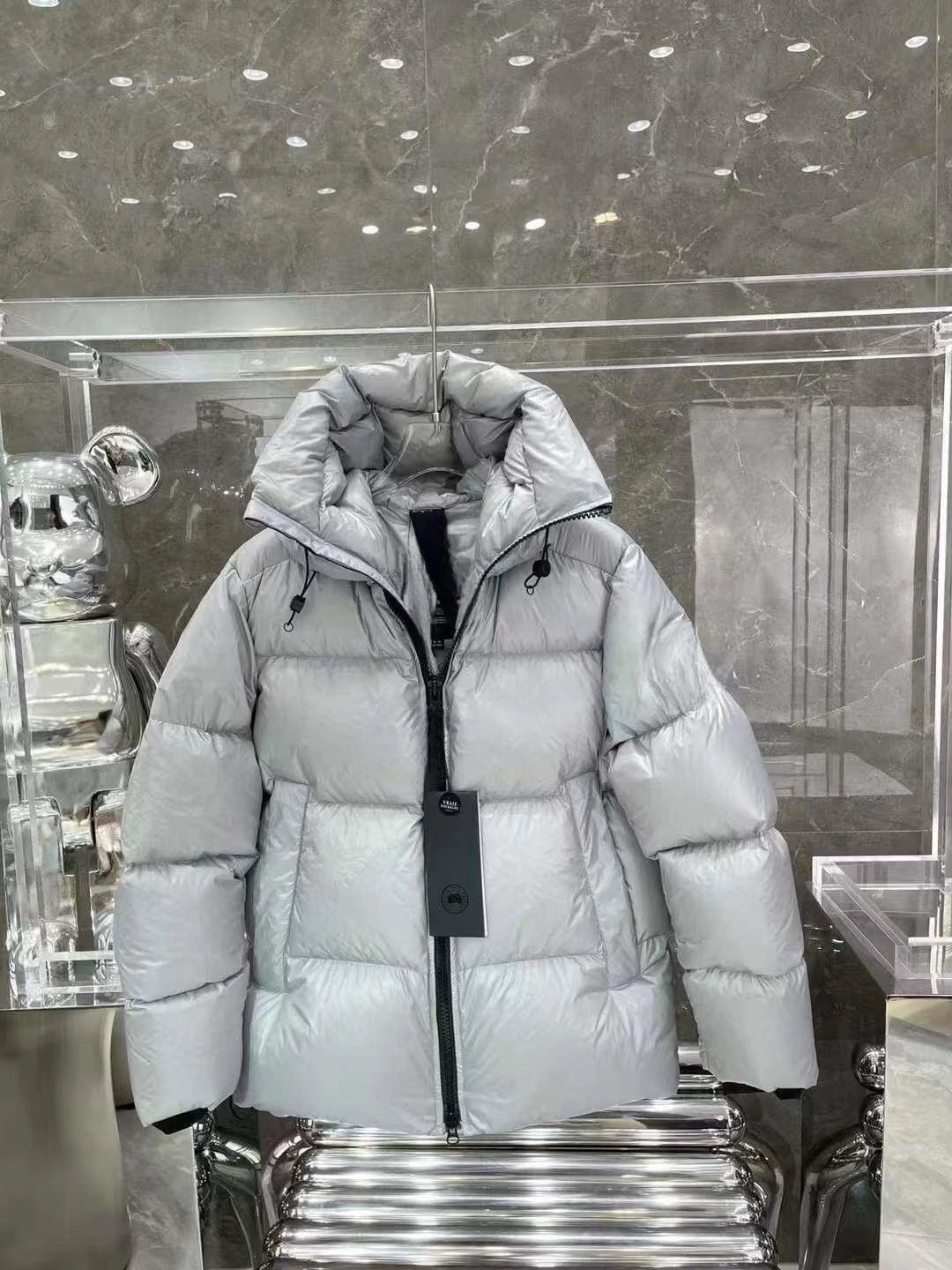Moncler Genius Down Jacket Silver Metallic