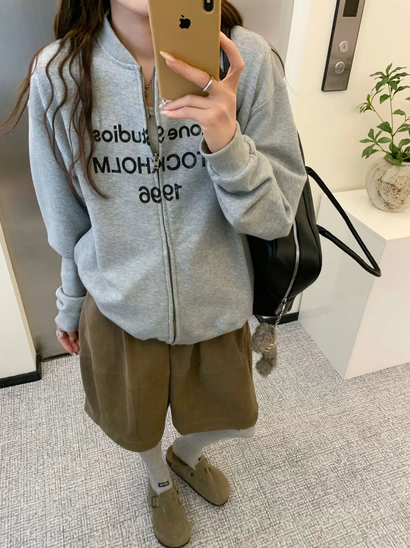 Acne Studios Stockholm Zip-Up Hoodie Gray - 2