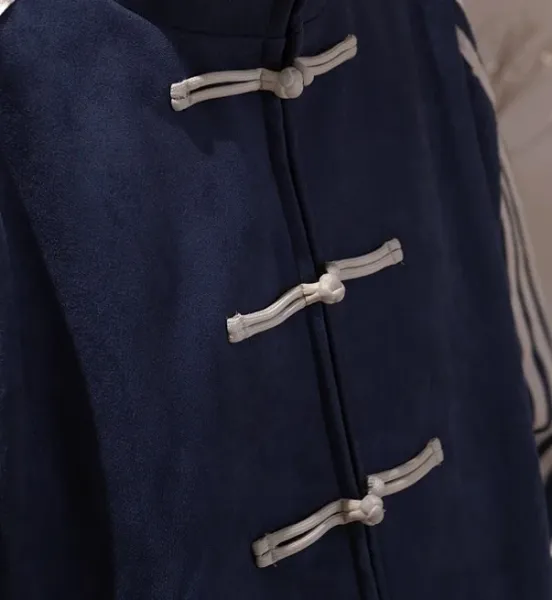 Design XCOk x Xiao Ke Chinese Knot Jacket Navy Blue Outerwear - 9