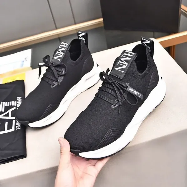 Emporio Armani Infinity Knit Sneakers Gray - 7