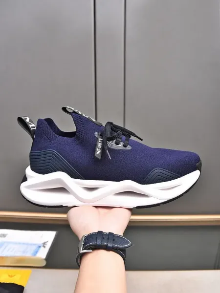 Emporio Armani Infinity Knit Sneakers Gray - 14
