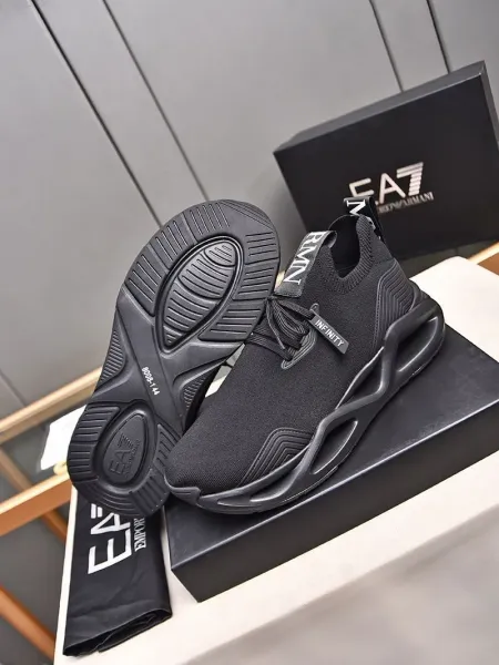 Emporio Armani Infinity Knit Sneakers Gray - 24