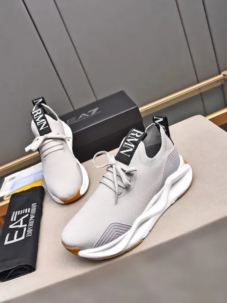 Emporio Armani Infinity Knit Sneakers Gray - 37